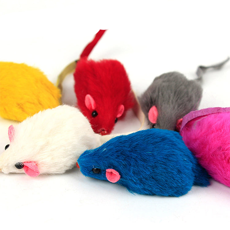 Blue, red, and white cat mouse toys from Blessed Paws in playful grouping