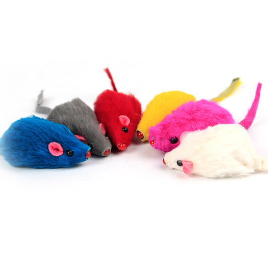 Mixed color plush mouse toys for cats – Blessed Paws brand