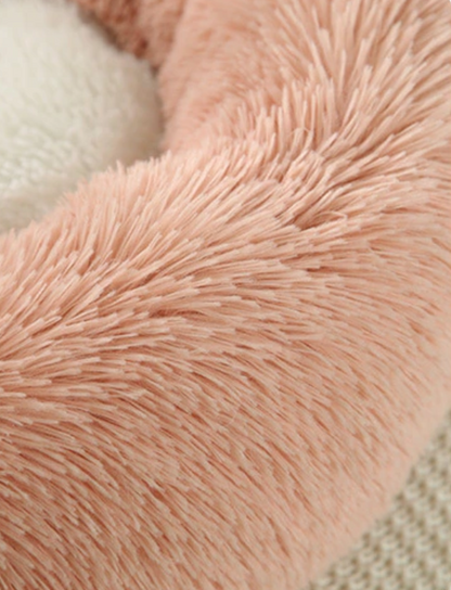 Vacuum-packed pet bed shown compressed and expanded – Blessed Paws