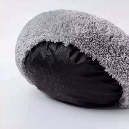 Non-slip black base of plush pet bed shown from bottom view – Blessed Paws